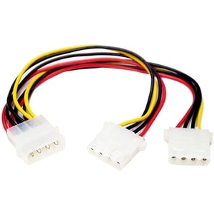 StarTech.com LP4 to 2x LP4 Power Y Splitter Cable M/F - For Disk Drive - 23.01 cm Cord Length - LP4 / LP4 - 1 Each