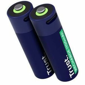 Trust Battery - Lithium Ion (Li-Ion) - 2Pack - Battery Rechargeable - AA - 1.5 V - 1700 mAh Shelf Life