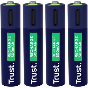 Trust Battery - 4Pack - Battery Rechargeable - AAA - 500 mAh Shelf Life