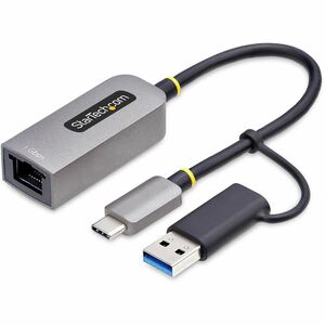 StarTech.com Gigabit Ethernet Adapter for Notebook, Desktop Computer - 10/100/1000Base-T - Portable - Grey - USB 3.2 (Gen 