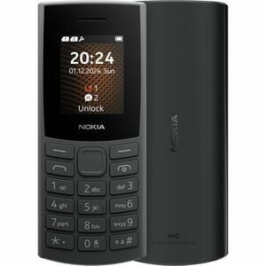 Nokia 105 4G 2nd Edition 48 MB Feature Phone - 4.6 cm (1.8") LCD QQVGA 120 x 160 - 128 MB RAM - 4G - Charcoal - Bar - 2 SI