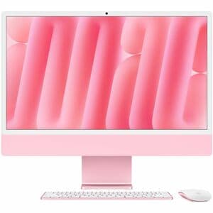 Apple iMac All-in-One Computer - Apple M4 4th Gen - 16 GB - 256 GB SSD - 61 cm (24") 4.5K - Desktop - Pink - Apple M4 Chip