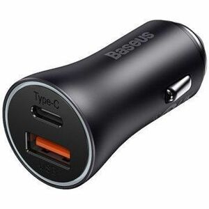 Adattatore auto Baseus Golden Contactor - 60 W - Adattatore universale - 1 USB - 1 USB Type-C - Per Caricatore per auto, i