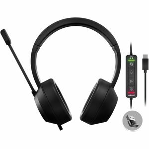 Adesso Xtream P7 Wired Over-the-head Stereo Headset - Black - Binaural - Circumaural - 32 Ohm - 20 Hz to 20 kHz - 182.9 cm
