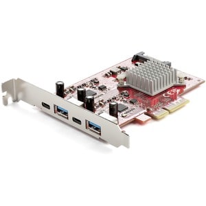 4-Port USB PCIe Card - 10Gbps 2x USB-C and 2x USB-A Ports