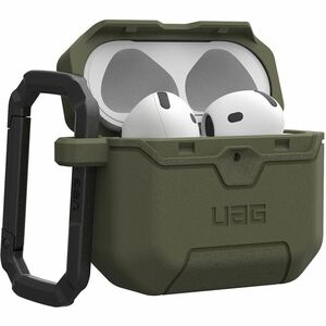Urban Armor Gear Scout Rugged Charging Case Apple AirPods 4 - Olive Drab - Shock Absorbing, Drop Resistant, Anti-slip, Imp