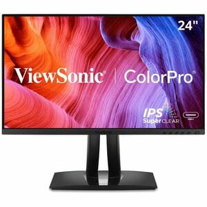 ViewSonic VP2456A 24 Inch 1080p IPS Monitor with Advanced Ergonomics, ColorPro 100% sRGB Rec 709, Pantone Validated, 14-bit 3D LUT, 120Hz, USB, HDMI, DisplayPort, 90W USB C for Home and Office - 23.8" Viewable - SuperClear IPS - LED Backlight - 1920 x 1080 - 16.7 Million Colors - 250 Nit - 5 ms - Speakers - HDMI - DisplayPort - USB Hub