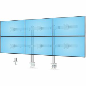 StarTech.com Desk Mount for Display Screen, Monitor - White - Landscape/Portrait - Height Adjustable - 6 Display(s) Suppor