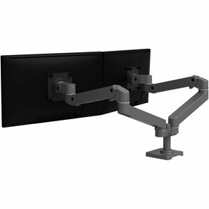 Ergotron Tischhalterung für Monitor, LCD-Display - Dunkelgrau - Höhenverstellbar - 2 Unterstützte(r) Display(s)Bildschirmg