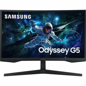 Monitor LED para juegos Samsung Odyssey G5 S27CG552EL 27" (68.6cm) Class WQHD Pantalla curva - 16:9 - Negro - 27" (68.6cm)