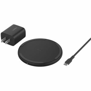 Belkin 15W Qi Wireless Charging Pad for Smartphones - USB-C Cable - Fast Charge - Charging Station - Black - For Smartphon