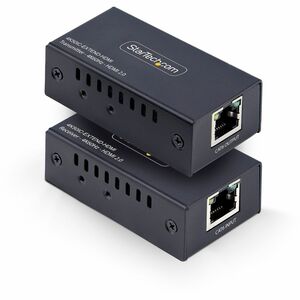 StarTech.com HDMI Extender - Black - 2 x Network (RJ-45) - 1 x USB - 2 x HDMI - 60.96 m Extended Range - Metal
