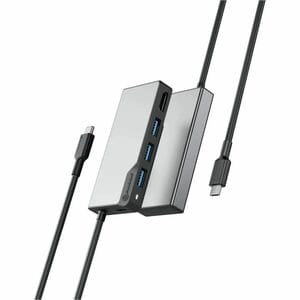 Alogic Fusion CORE USB-Typ C Docking Station - Grau, Schwarz - 1 Unterstützte Displays - 4K - 3840 x 2160 - 4 x USB-Anschl