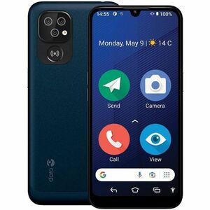 Doro 8200 64 GB Smartphone - 15,5 cm (6,1 Zoll) HD+ 1560 x 720 - 4 GB RAM - Android 12 - 4G - Dunkelblau - Bar - kein SIM-