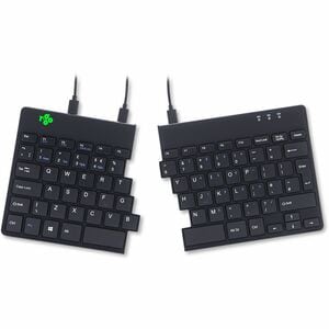 R-Go Split Break Tastatur - Kabel Konnektivität - USB-Typ C Schnittstelle - Englisch (GB) - QWERTY Layout - Schwarz - Sche