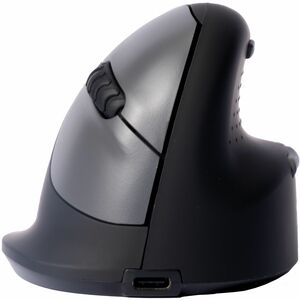 R-Go HE Break Vertical mouse Maus - Bluetooth - USB Typ-A - Optisch - Schwarz - Kabellos - 10 m - 2,40 GHz - wiederaufladb