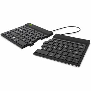 R-Go Split Break Tastatur - Kabellos Konnektivität - USB-Typ C Schnittstelle - Englisch (US) - QWERTY Layout - Schwarz - S