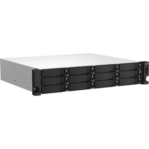 QNAP TS-1264U-RP-8G 12 x Total de compartimientos Sistema de almacenamiento SAN/NAS - 4GB Flash Memory Capacity - Intel Ce