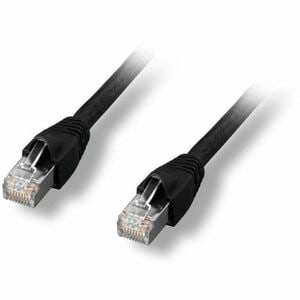 Comprehensive CAT6A Shielded Patch Cable Black 14ft - 14 ft Category 6a Network Cable for Network Device, Switch - First E