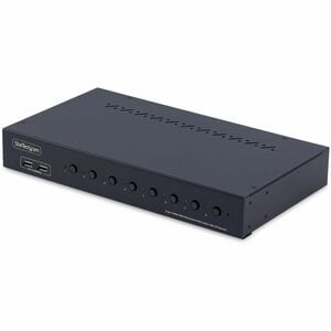 StarTech.com KVM Switchbox - TAA Compliant - 4K - 3840 x 2160 - 12 x USB - USB 2.0 - 9 x HDMI - 1U - Rack-mountable