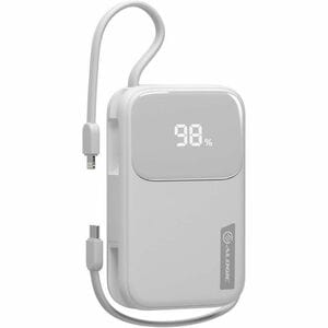 Alogic Tandem+ Power Bank - White - For Smartphone, Lightning Device, Earbud, Tablet PC, Smartwatch, USB Type C Device, US