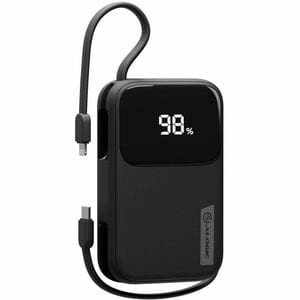 Alogic Tandem+ Power Bank - Black - For Smartphone, Tablet PC, Earbud, Smartwatch, USB Type C Device, USB Type A Device, L