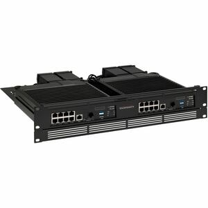 Kit de Mont Rack RACKMOUNT.IT Montable en rack pour Firewall Rail Depth - Jet Noir