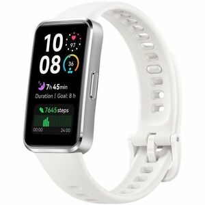 Huawei Band 10 Smart Band - Rectangular Case Shape - White Band Color - Aluminium Alloy Case Material - Fluoroelastomer Ba