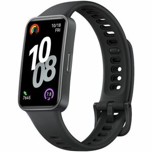 Huawei Band 10 Smart Band - Rectangular Case Shape - Black Case Color - Black Band Color - Polymer Case Material - Fluoroe