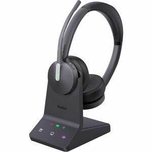 Yealink WH64 Wireless Over-the-head, On-ear Stereo Headset - Black - Microsoft Teams Certification - Binaural - Supra-aura