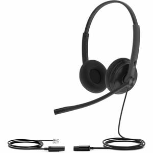Yealink YHS34 Wired Over-the-head Stereo Headset - Black - Binaural - Supra-aural - 32 Ohm - 20 Hz to 20 kHz - 120 cm Cabl