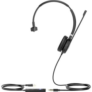 Yealink UH36 Wired Over-the-head, On-ear Mono Headset - Black/Silver - Monaural - Supra-aural - 32 Ohm - 20 Hz to 20 kHz -