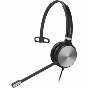 Yealink YHS36 Wired Over-the-head Mono Headset - Black, Silver - Monaural - 32 Ohm - 20 Hz to 20 kHz - Noise Canceling - RJ-9