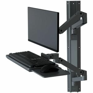 LX Pro Wall Mount System, Keyboard & Monitor Mount - Dark Grey