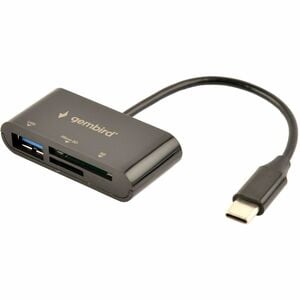 Lettore flash Gembird 2 Slot - USB 3.1 Tipo C, USB 2.0 - 256 GB Chiavetta USB - SD, microSD, SDHC, SDXC, TransFlash - 2 Nu