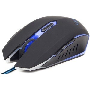 Mouse di gioco Gembird - USB 2.0 - Ottico - 6 Pulsante(i) - Blu - Cavo - 2400 dpi - Rotella di scorrimento - Simmetrico