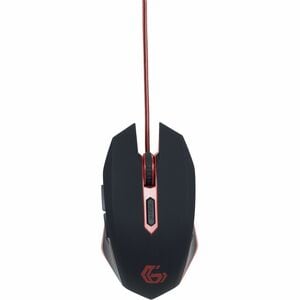 Mouse di gioco Gembird - USB 2.0 - Ottico - 6 Pulsante(i) - Rosso - Cavo - 2400 dpi - Rotella di scorrimento - Simmetrico