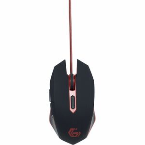 Mouse di gioco Gembird - USB 2.0 - Ottico - 6 Pulsante(i) - Rosso - Cavo - 2400 dpi - Rotella di scorrimento - Simmetrico