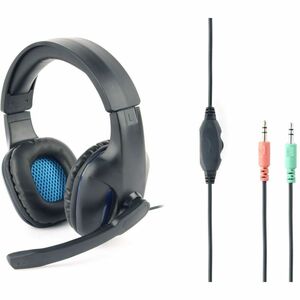 Cuffie da gaming Gembird GHS-04 Cavo Over-the-head Stereo - Nero opaco - Binaural - Circumaurale - 32 Ohm - 20 Hz a 20 kHz