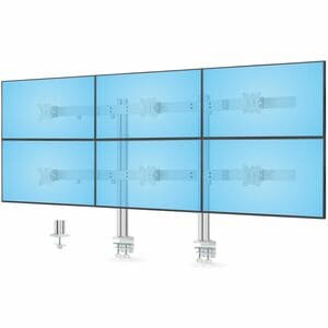StarTech.com Tischhalterung für Display, Monitor - Weiß - Querformat/Hochformat - Höhenverstellbar - 6 Unterstützte(r) Dis