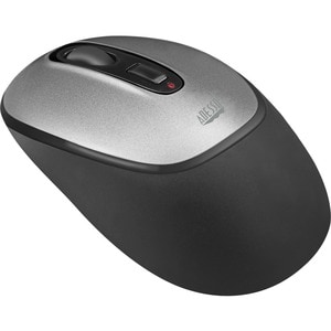 Adesso iMouse A10 Mouse - Radio Frequency - USB - Optical - Black, Grey - Wireless - 9.14 m - 2.40 GHz - 1600 dpi - Scroll