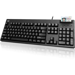 Adesso EasyTouch AKB-630SB-TAA Keyboard - Cable Connectivity - USB Interface - English (US) - Black - TAA Compliant - Memb