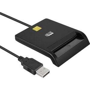 Adesso SCR-100 Contact Smart Card Reader - Banking - TAA Compliant - CableUSB 2.0