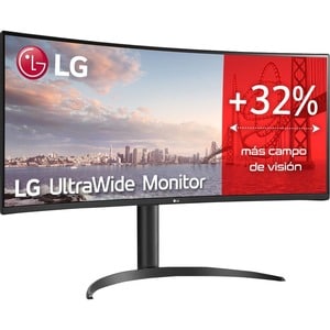 LG Ultrawide 34WP75C-B 34" Class WQHD Curved Screen LCD Monitor - 21:9 - Matte Black, Glossy Black - 34" Viewable - Vertic