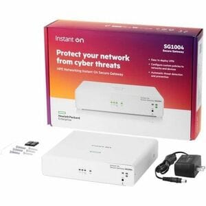 Aruba Networking Instant On Secure Gateway - 4 Ports - 3 RJ-45 Port(s) - 1 WAN Port(s) - Gigabit Ethernet - Tabletop, Wall