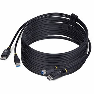 StarTech.com 10ft (3m) DisplayPort and USB 5Gbps KVM Cable, 4K 60Hz, Universally Compatible DP 1.2/USB 3.0 Combo Cable for