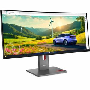Lenovo ThinkVision P34WD-40 34" Class UWQHD Curved Screen LED Monitor - 21:9 - Eclipse Black - 86.4 cm (34") Viewable - In