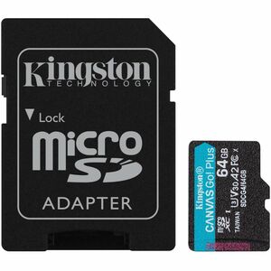 Kingston Canvas Go! Plus 64 GB microSDXC - 200 MB/s Leitura
