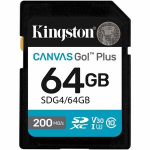 Kingston Canvas Go! Plus 64 GB SDXC - 200 MB/s Leitura