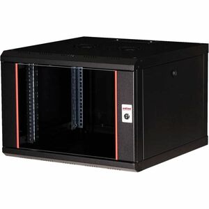 Roline 7U Wandmontierbar Geschlossener Schrank Rackschrank für Networking450 mm Rack Depth - Schwarz - Glas, Stahl, Blech 